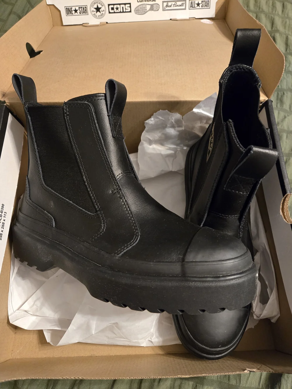 Converse All Star Big Kid's Black Chelsea Lug Boots